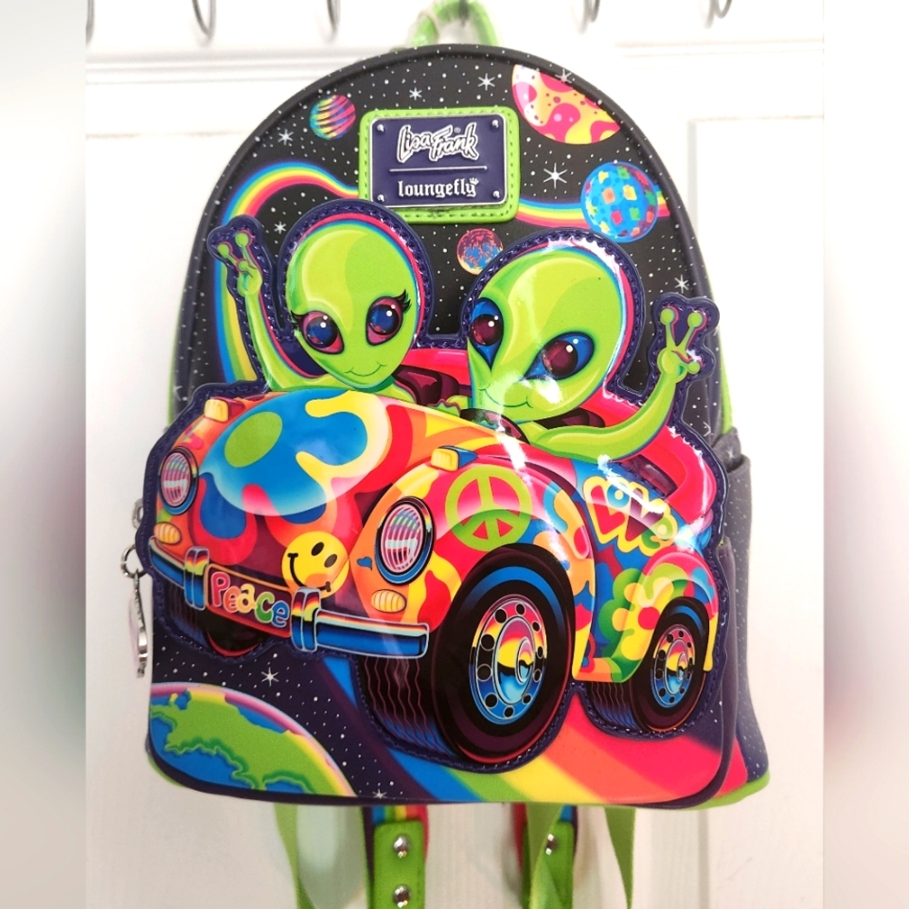 Lisa Frank x Loungefly Zoomer and Zorbit backpack NWT